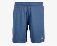 シンプルメンズハーフパンツ（Blue-Grey） - 着