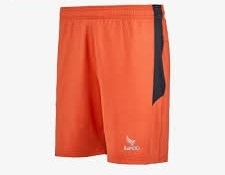 シンプルメンズハーフパンツ（Orange） - 着